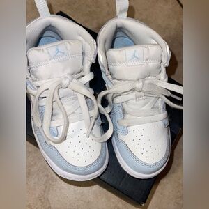 Jordan Kids' White and Blue Sneakers